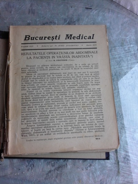 REVISTA BUCURESTI MEDICAL MARTIE 1929, MARTIE 1930, IANUARIE FEBRUARIE 1929, REVISTA D&#039;ORGANOTHERAPIE NR.5/1928 (COLIGATE)