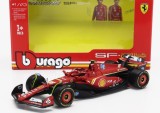 Bburago Model Auto Scuderia Ferrari SF-24 Carlos Sainz #55 2024 Scara 1:43 Lungime 10cm