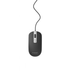 MOUSE GEMBIRD, PC sau NB, cu fir, USB, optic, 1200 dpi, butoane/scroll 4/1, cablu 1.35m, negru-argintiu, &quot;MUS-4B-06-BS&quot; (timbru verde 0.18 lei)