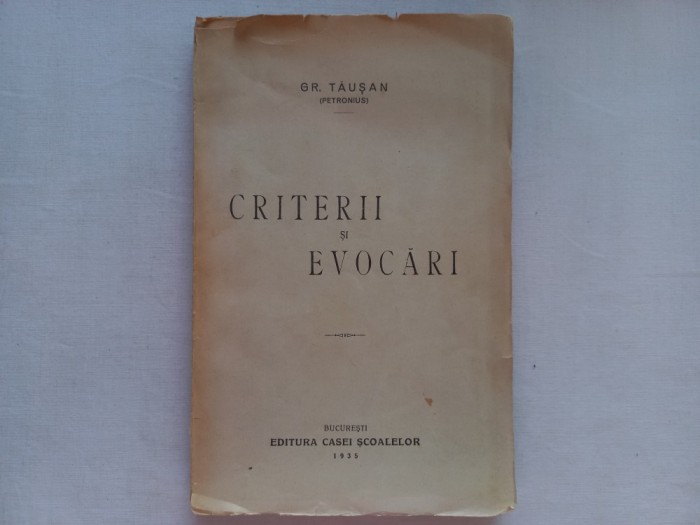 GR. TAUSAN (PETRONIUS) - CRITERII SI EVOCARI