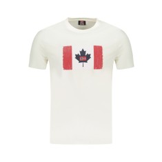 Norway Tricou barbati cu imprimeu, din bumbac, Regular fit, Alb, M