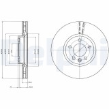 Disc frana VW California T5 Camper, California T6 Camper, Multivan T5, Multivan T6, Transporter T5, 340x32.2mm, 55.4 mm, OE 7E0615301C