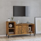VidaXL Comodă TV, stejar fumuriu, 100x35x55 cm, lemn prelucrat