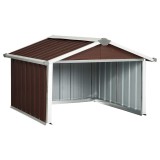 Sopron gradina pt. robot de gazon, maro 92x97x63 cm otel zincat