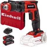 Einhell TE-DY 18 Li PXC + Twinpack CB + 4514095 - Masina de insurubat valiza plastic + Set 2 acumulatori si incarcator Li-Ion 18 V 2.5 Ah