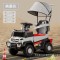 Children&#039;s electric car four-wheel remote control beach car-color: gray [electric model] early education + Bluetooth + push handle + car cover + remot
