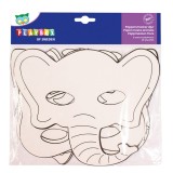 Set 16 masti de colorat, forme cu diverse animale, carton fsc