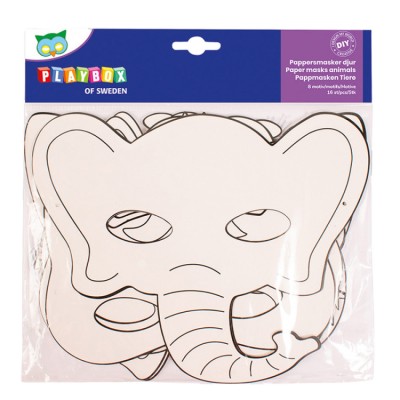 Set 16 masti de colorat, forme cu diverse animale, carton fsc foto