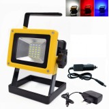 Proiector 24LED 10W Alb Rece Acumulator si Suport 12V 220V