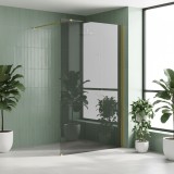 Paravan de dus Rea Flexi Grey / Gold 120