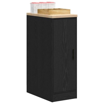 vidaXL Dulap depozitare garaj negru 30x51x85 cm lemn masiv de pin foto