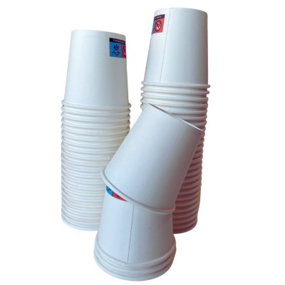 Pahare carton albe, 120ml (4 oz) , set 100 bucati foto