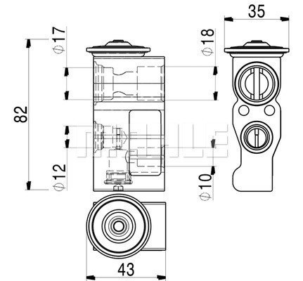 Supapa de expansiune Smart Forfour, 2014-; Fortwo, 2014- Motor 0,9/1,0 Benzina, Aluminiu, Tip Gaz: R134a/R1234yf, OE: 326311; 7013097,