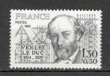 Franta.1980 100 ani moarte E.Viollet le Duc-arhitect XF.464, Nestampilat