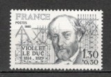 Franta.1980 100 ani moarte E.Viollet le Duc-arhitect XF.464, Nestampilat