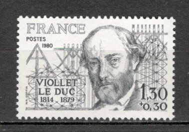 Franta.1980 100 ani moarte E.Viollet le Duc-arhitect XF.464 foto