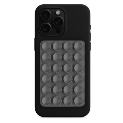 Suport cu Ventuze pentru Telefon, Dreptunghiular - Techsuit (SC-PAD) - Charcoal Grey foto