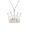 King - Colier din argint 925 personalizat cu text - coroana