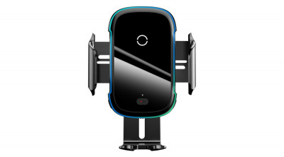 Baseus Smart Smart suport de telefon electric pentru mașină și &amp;icirc;ncărcător rapid wireless Qi 15W - negru (WXHW03-01) foto