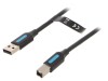 Cablu USB 2.0 A-B 5m Negru, Vention