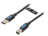 Cablu USB 2.0 A-B 5m Negru, Vention
