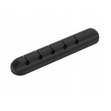 Organizator cabluri cu 5 fante, autoadeziv, 9.5 cm, negru