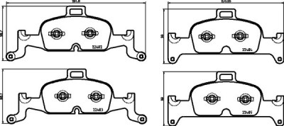 BREMBO P 85 164 PRIME LINE set placute frana disc foto