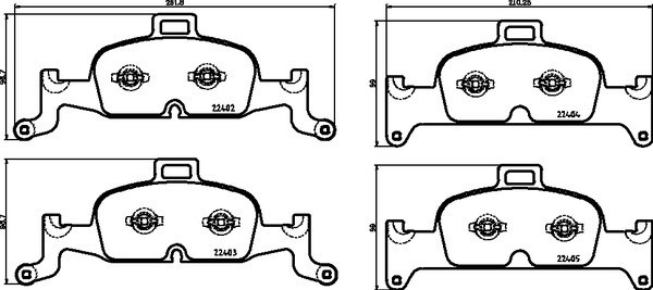BREMBO P 85 164 PRIME LINE set placute frana disc