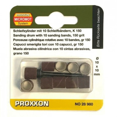 Set cilindri de slefuire Proxxon 28980, O10 mm, granulatie K150, 11 piese foto
