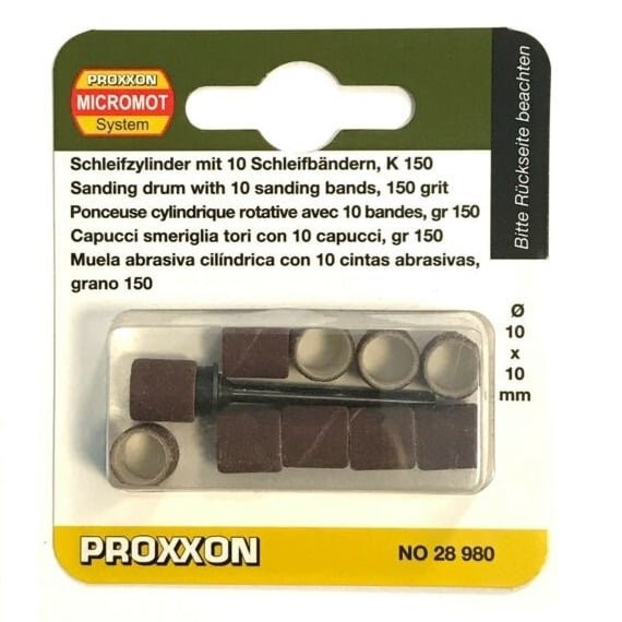 Set cilindri de slefuire Proxxon 28980, O10 mm, granulatie K150, 11 piese