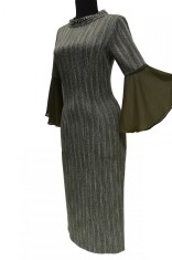Rochie ocazie kaki Aurora (Marime: EU/36) foto