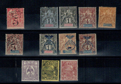 New Caledonia 1892-1905 - Lot timbre nestampilate foto