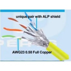 Cablu Ted Wire Expert SFTP Cat7 cupru integral 0.58 23AWG LSZH FlukePass galben 10m TED006387-10