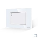 Intrerupator cu Revenire (Sonerie) Mecanic LUXION cu Rama din Sticla, Standard Italian, 3M SmartElectro IntelligentHouse