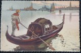 Carte Postala, Venezia La Gondola, perioada interbelica