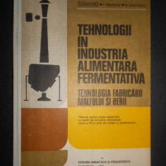 Tehnologii in industria alimentara fermentativa. Tehnologia fabricarii maltului