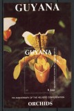 GUYANA 1991 FLORI ORHIDEE, Nestampilat