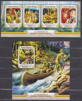 DB1 Guineea Guinea Cercetasi Baden Powell MS + SS MNH foto