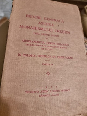 Arhimandritul Efrem Enachescu - Privire generala asupra Monahismului Crestin foto