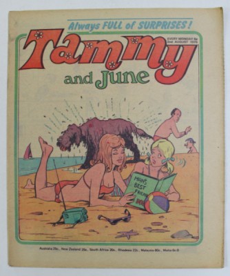 TAMMY AND JUNE , REVISTA PENTRU ADOLESCENTI , CONTINE BENZI DESENATE , 2nd AUGUST , 1975 foto