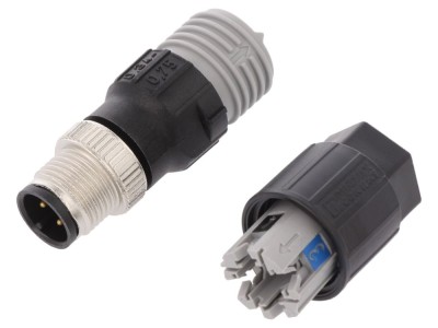 Conector M12 tată pe cablu IP65 foto