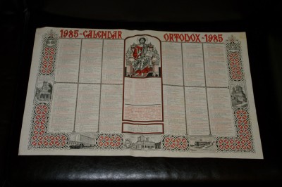 Calendar crestin ortodox 1985 foto