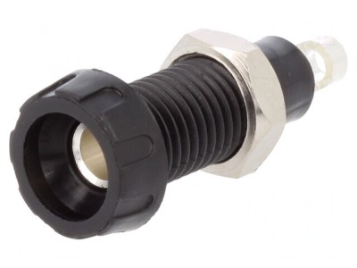 Soclu Banană 4mm Negru 10A 250V foto