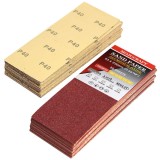 Set 50 coli de smirghel Mojucraft, hartie/oxid de aluminiu, maro, granulatie 40/80/120/180, 93 x 230 mm