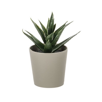 Ghiveci decorativ cu floare artificiala verde, 6x11 cm, ATU-082360 foto