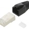 Conector RJ45 Cat 6a ecranat cu manșon pe cablu - mufă PIN 8