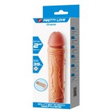 Extensie Penis Pretty Love Chane +5cm, 18cm TPR, Diametru 3.9cm, Prelungitor Erectie, Sex Shop