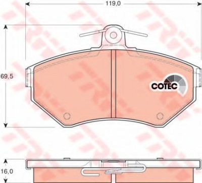 Set placute frana,frana disc VW GOLF IV Cabriolet (1E7) (1998 - 2002) TRW GDB1437 foto