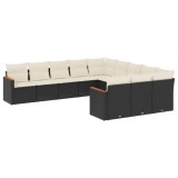 Cumpara ieftin Patio Sofa Set 11-Locuri Black and Cream