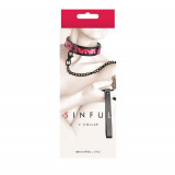 Zgarda Sexy Cu Lesa Sinful, Roz, NS Toys